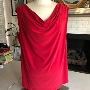 Dressbarn Draped Front Shell Top